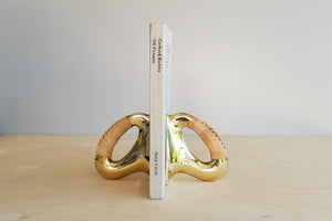 Aubock Bookends 3530 Polished Brass with Cane