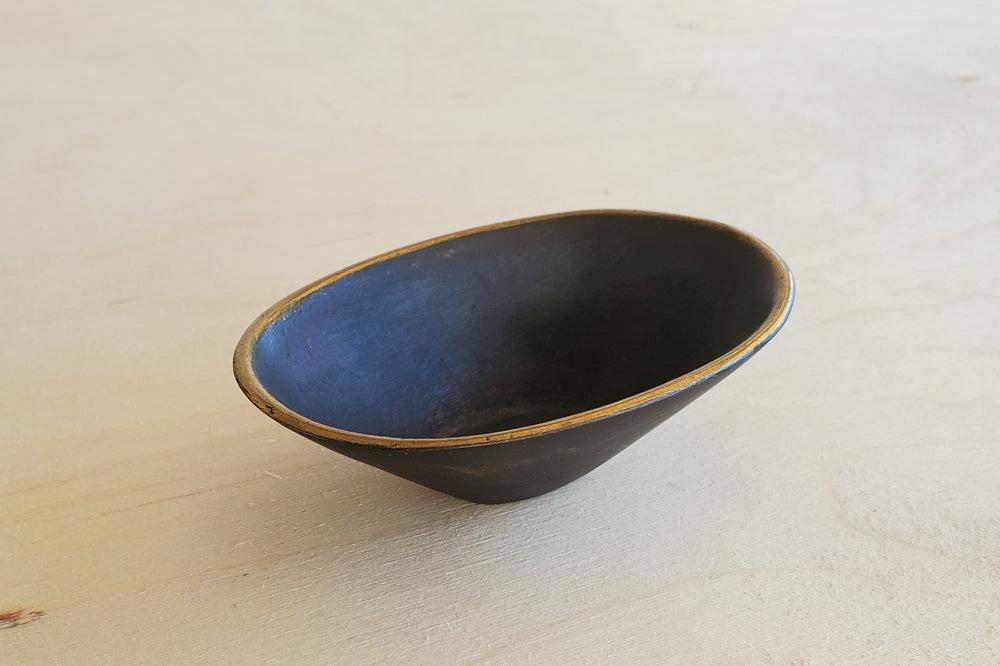 
            
                Load image into Gallery viewer, Carl Aubock Little Oval Cup in patinad brass.
            
        