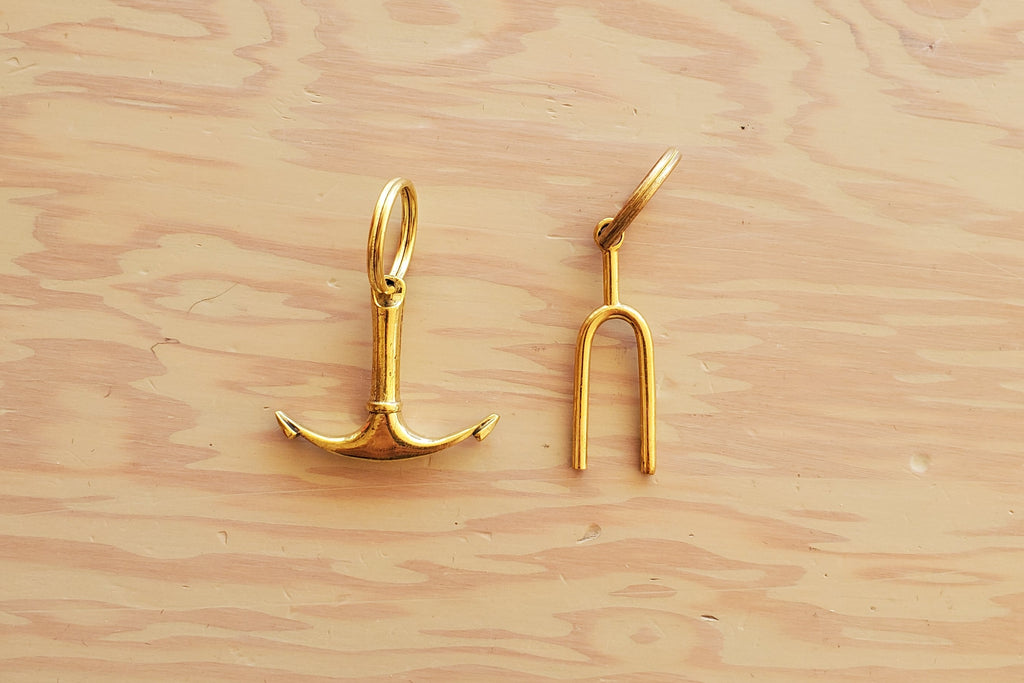 Aubock Key Rings "Anchor #7151" "Tuning Fork #7225"