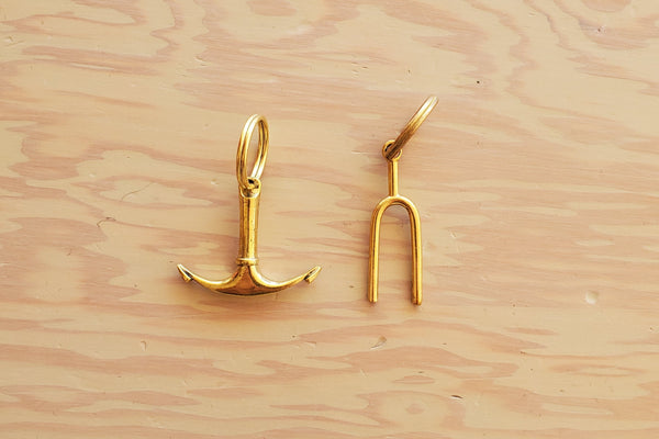 Aubock Key Rings "Anchor #7151" "Tuning Fork #7225"