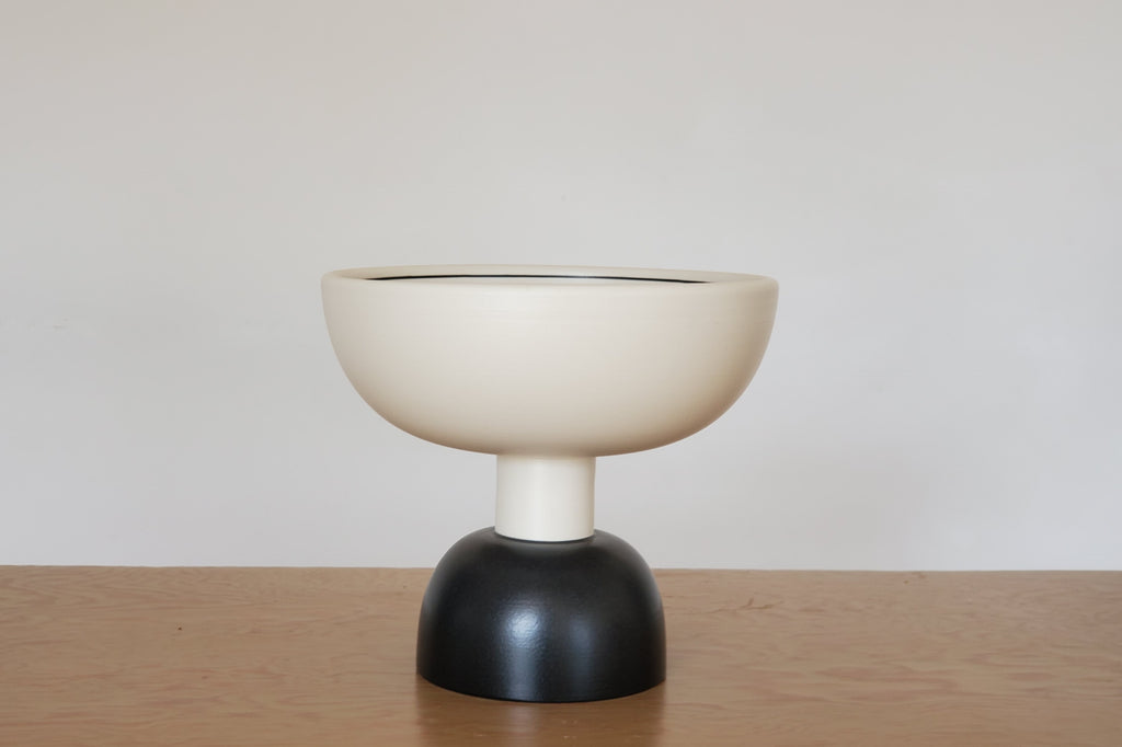 Sottsass Alzata in Black and White from Bitossi.