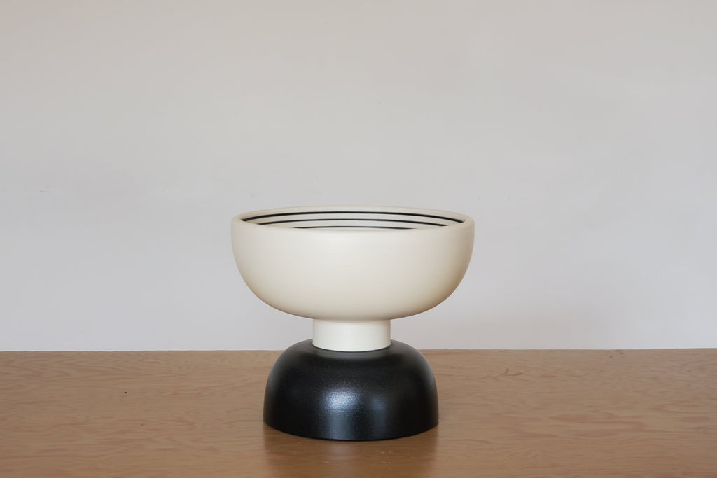 Sottsass Alzata in Black and White from Bitossi.