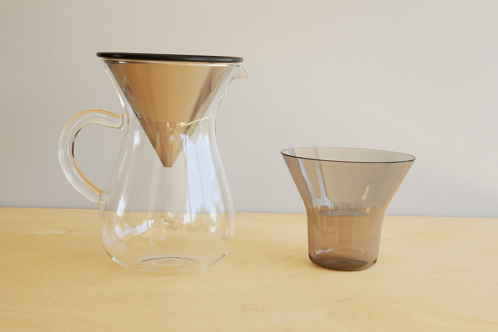 Japanese Coffee Carafe Set in glass.