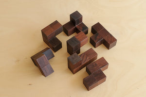 Vintage Danish Rosewood Soma Puzzle Cube by Piet Hein