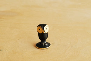 
            
                Load image into Gallery viewer, Tiny Austrian Brass Figurines darkened with patina. Owl by Walter Bosse.
            
        