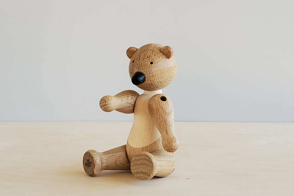 Kay Bojesen Bear in untreated oak.