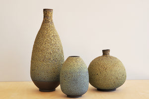 Heather Rosenman Vases with Volcanic Glaze