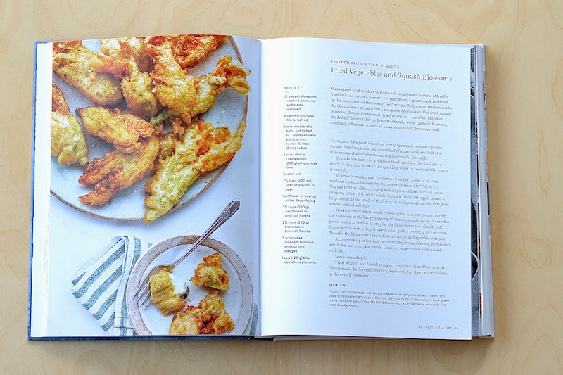 
            
                Load image into Gallery viewer, Fried vegetables and Squash Blossoms recipe from Cooking alla Giudia: A Celebration of the Jewish Food of Italy by Benedetta Jasmine Guetta.
            
        
