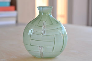 
            
                Load image into Gallery viewer, Robin Mix Extra Small Green Pezzati Handblown Vase.
            
        