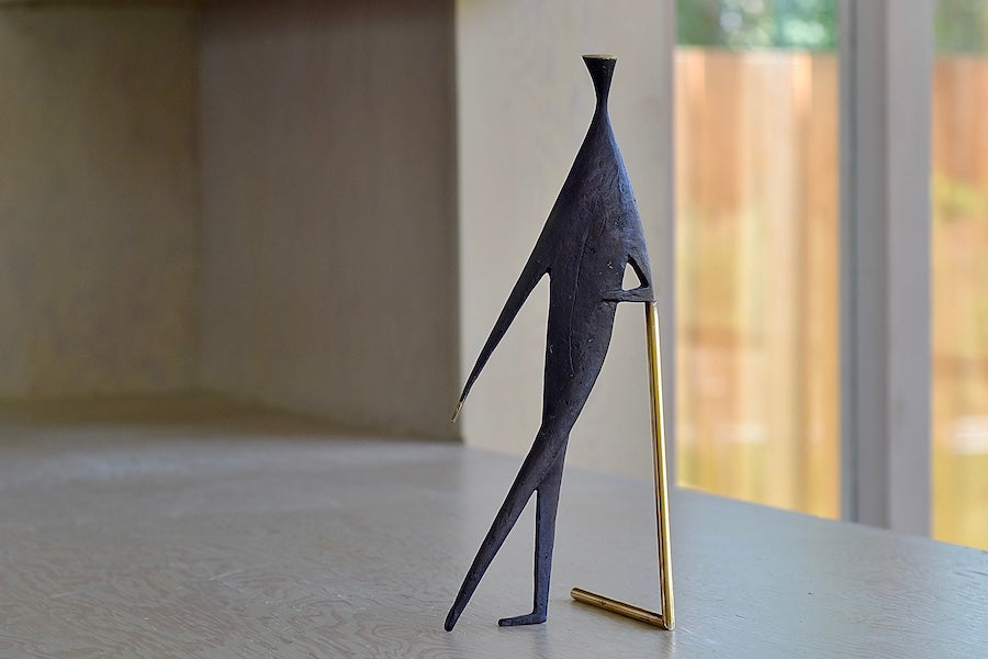 Carl Aubock Sculpture "Man With Stick" 4060