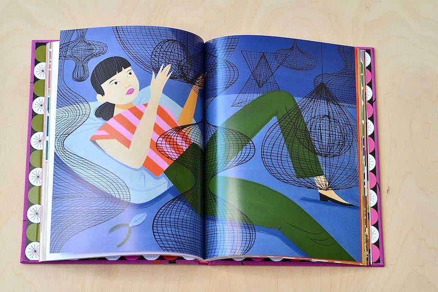 Mid-Century Modern Women in the Visual Arts by Gloria Fowler and illustrator Ellen Surrey. Twenty-five outstanding women in art, design and fashion get a colorful illustration, a carefully selected personal quote and short biography. Included are Sister Corita Kent, Eva Zeisel, Florence Knoll, Ray Eames, Ruth Asawa, Alma Thomas, Mary Blair and many more. 