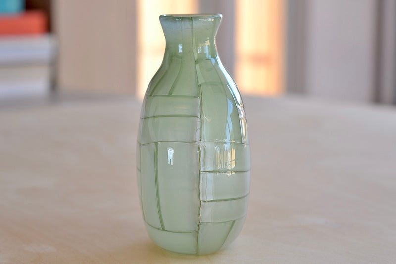 
            
                Load image into Gallery viewer, Robin Mix Extra Small Green Pezzati Handblown Vase.
            
        