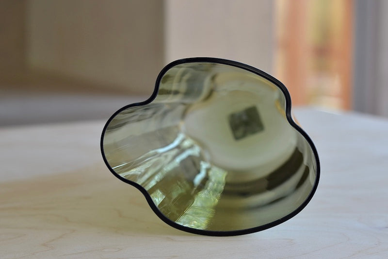 Opening of Tall Moss Green Vase by Alvar Aalto.