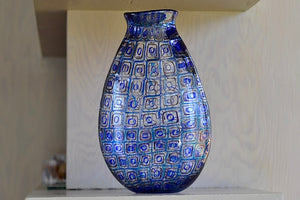 
            
                Load image into Gallery viewer, Robin Mix Small Murrine Vase with Blue windows.
            
        