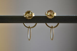 Double circle stud earrings by Carla Caruso from the back.
