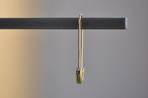 Long Safety Pin Earring is an Extra long classic safety pin earring in 14k gold sold as single earring available at OK.