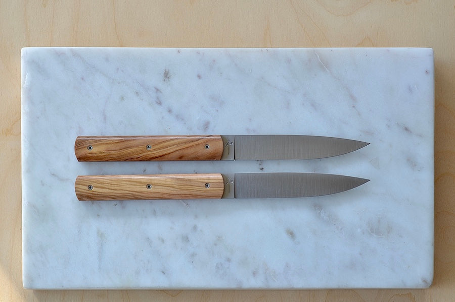 Alternative view of 9.47 Steak Knife with Olive Wood Handle by Perceval.