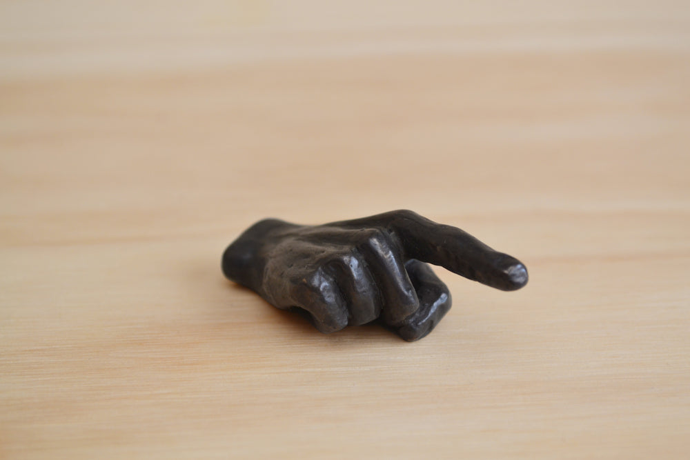 Bronze Objects Small "Hands" sculpture objects by Anne Ricketts.