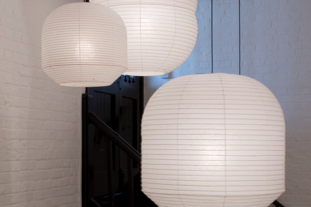Hotaru Bouy Pendant Lights in two sizes.