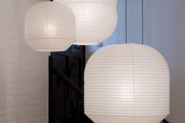 Hotaru Bouy Pendant Lights in two sizes.