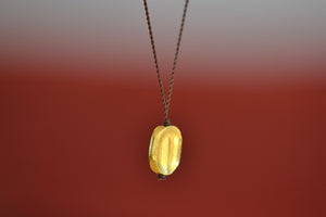 
            
                Load image into Gallery viewer, Margaret Solow 18k Gold Pendant Necklace Round Seed Bean  Nylon Cord
            
        