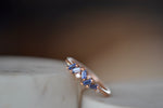 Blue Sapphire Mini Cluster Ring