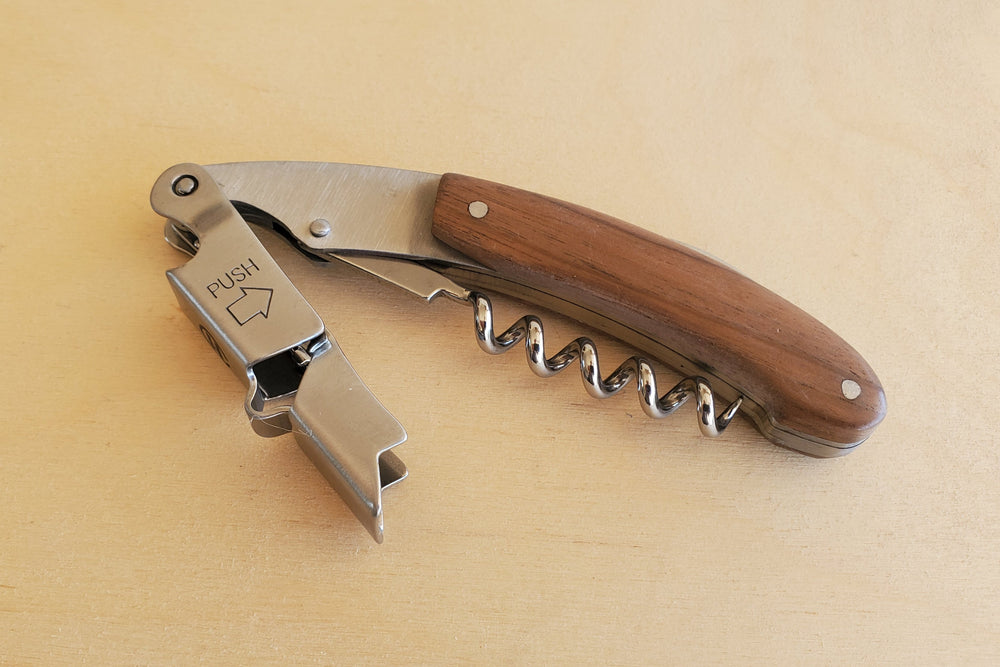 Classic Crafthouse Wine Key with wood handle.