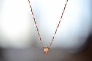 
            
                Load image into Gallery viewer, One (1) bead necklace in 14k gold with Canadian diamonds by Kaylin Hertel.
            
        