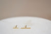 Kathleen Whitaker Staple Earring Bar 14k yellow gold  stud