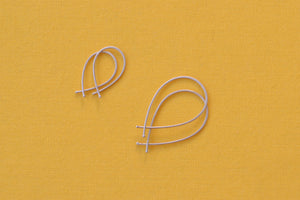 Carla Caruso 14k Yellow Gold Ribbon Hoops Small Medium