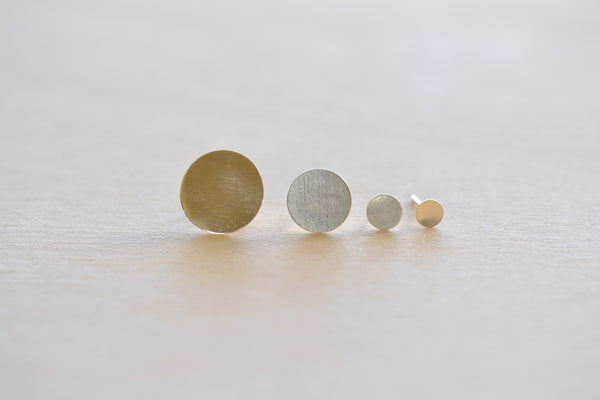 Kathleen Whitaker Dot Studs Earring 14k gold medium large small XL