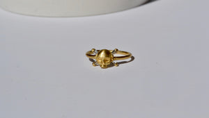 Polly Wales Skull & Bone Baguette Diamond Diamonds ring size 5.75
