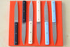 9.47 Steak Knife by Perceval black lavender blue bone OK
