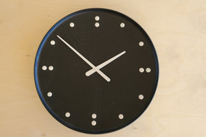Finn Juhl Stained Ash Wall Clock designed in 1950.