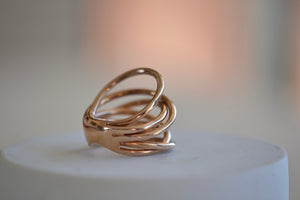 
            
                Load image into Gallery viewer, Monica Castiglioni Fili Fusi 02 Ring 6 strand loop Bronze
            
        