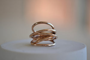 
            
                Load image into Gallery viewer, Monica Castiglioni Fili Fusi 02 Ring 6 strand loop Bronze
            
        