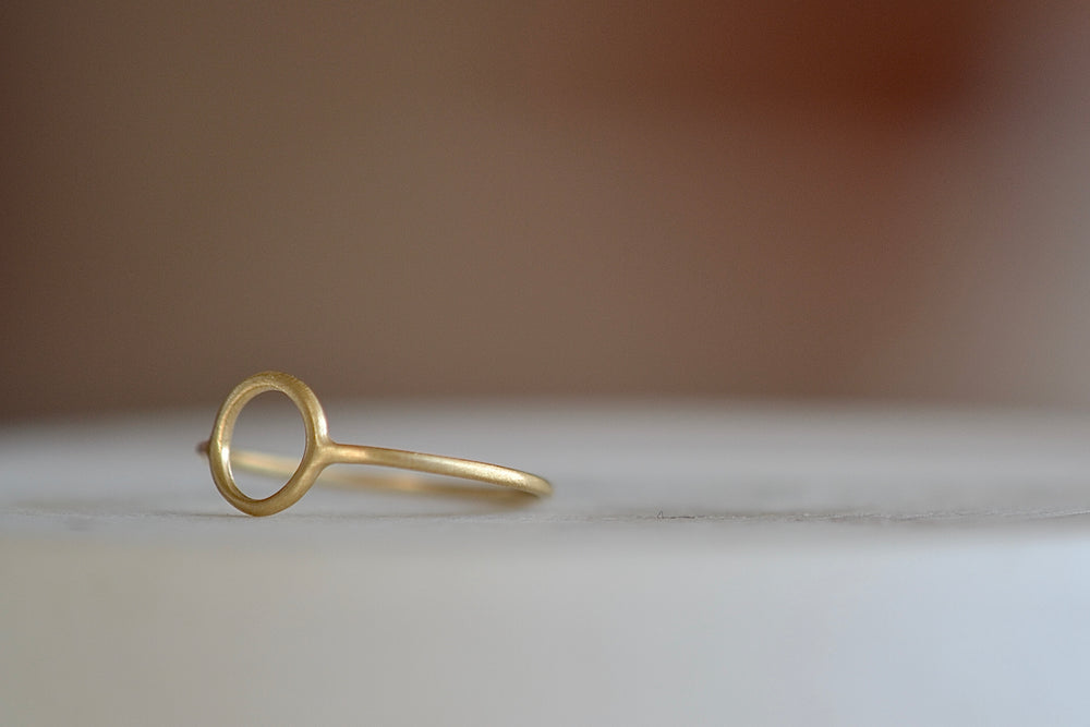 Marion Maurer Armilla Ring  yellow satin finish wedding engagement stacking no stone band