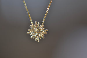 Suzanne Kalan Champagne Baguette White Diamond Mini Star Pendant Necklace 18k Yellow Gold