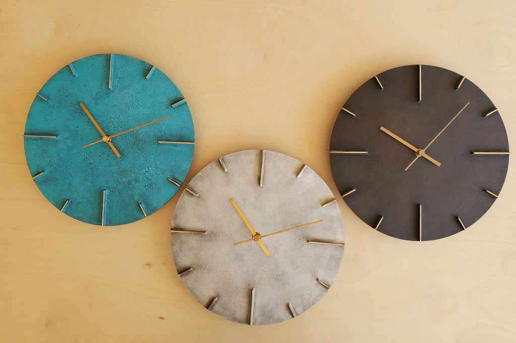 Japanese Cast Brass Clock "Quaint" Patina Finish made in Toyama.