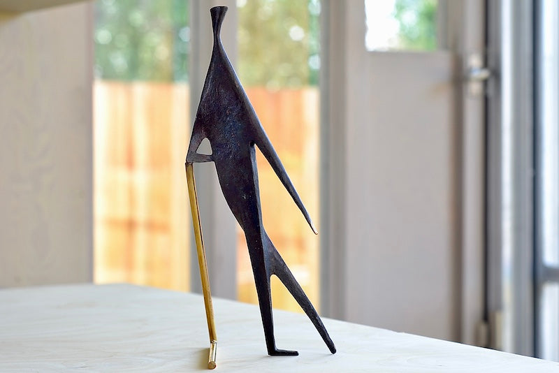Carl Aubock Sculpture "Man With Stick" 4060