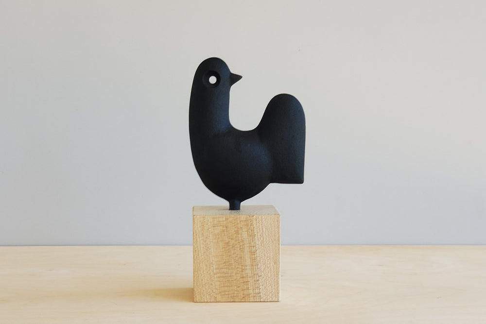 Japanese Cast Iron Sculpture "Bird Vane"