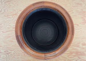 
            
                Load image into Gallery viewer, Inside of Rare and Vintage Henning Koppel Teak Ice Bucket. Georg Jensen, Made in Denmark.
            
        