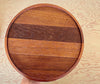 Inside of lid on Vintage Dansk Staved Teak Ice Bucket By Jense Quistgaard.